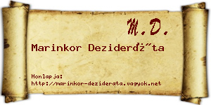 Marinkor Dezideráta névjegykártya